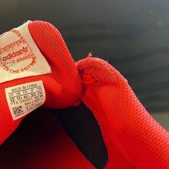 Adidas Red ZX 700 Men's Size 12 Running Shoe BB1214 Red Suede Nylon - Picture 8 of 8